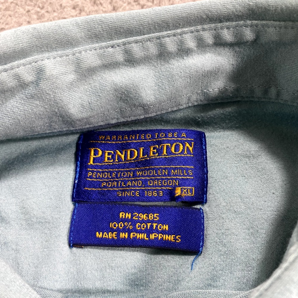 Pendleton Polo‎ Shirt Adult XL Extra Large Blue Short Sleeve Casual Mens - Picture 8 of 8